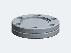 CF 1.33″ blank flange (F0133X000N) 3D model