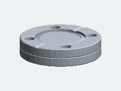 CF 2.125″ blank flange (F0212X000N) 3D model
