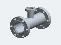 CF 2.75″ × CF 1.33″ reducing tee